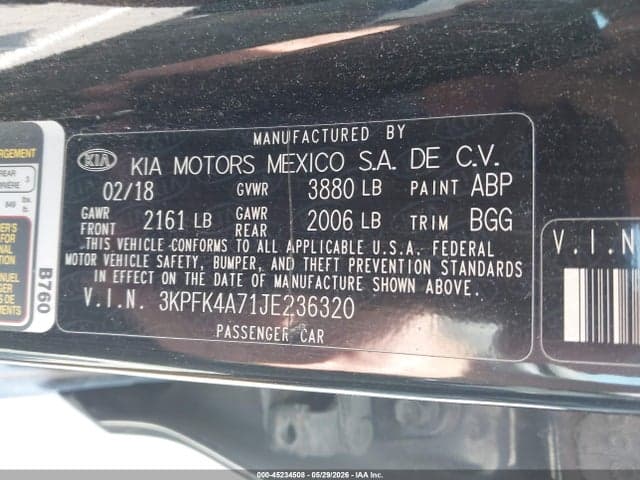 2018 KIA FORTE LX 9
