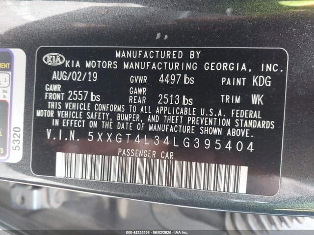 2020 KIA OPTIMA S 9