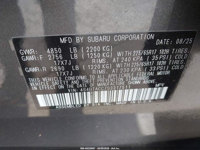 2025 SUBARU OUTBACK PREMIUM 9