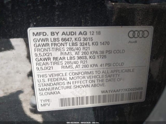 2019 AUDI Q7 55 PREMIUM 9
