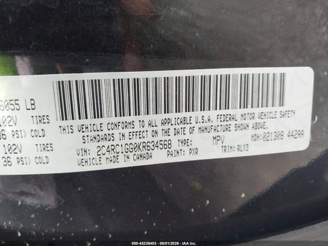 2019 CHRYSLER PACIFICA LIMITED 9
