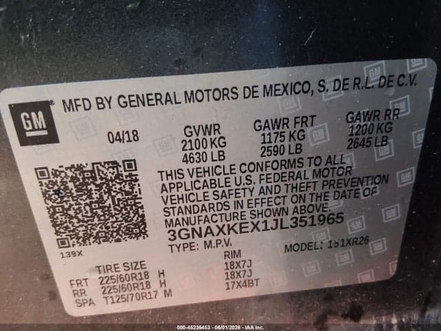 2018 CHEVROLET EQUINOX LT 9
