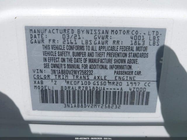 2021 NISSAN SENTRA SR XTRONIC CVT 9