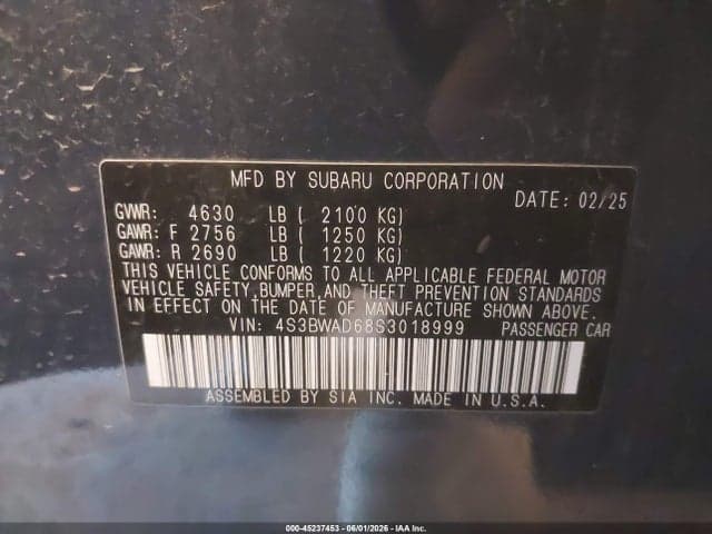 2025 SUBARU LEGACY PREMIUM 9