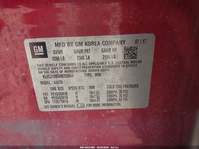 2017 BUICK ENCORE SPORT TOURING 9