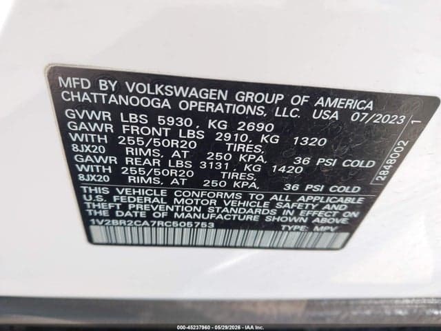 2024 VOLKSWAGEN ATLAS 2.0T SEL 9