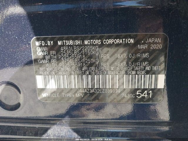 2020 MITSUBISHI OUTLANDER SE 2.4 S-AWC 9