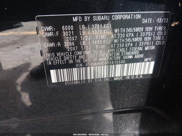 2024 SUBARU ASCENT TOURING 7-PASSENGER 9