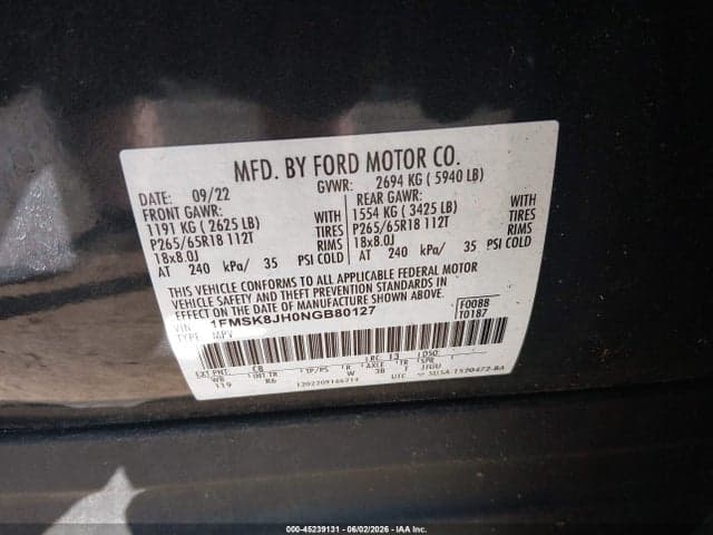 2022 FORD EXPLORER TIMBERLINE 9