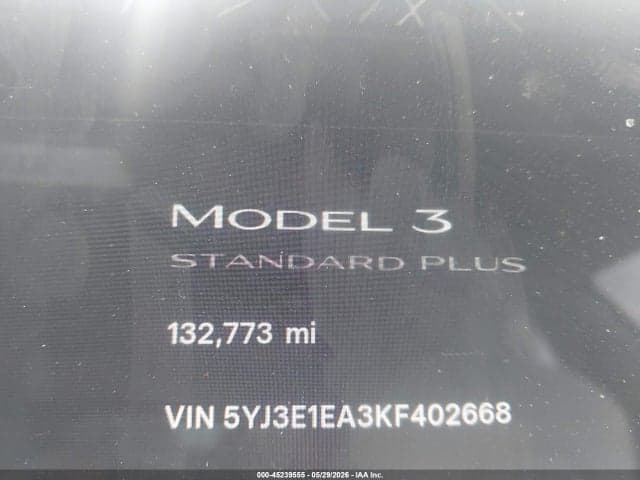 2019 TESLA MODEL 3 LONG RANGE/MID RANGE/STANDARD RANGE/STANDARD RANGE PLUS 15