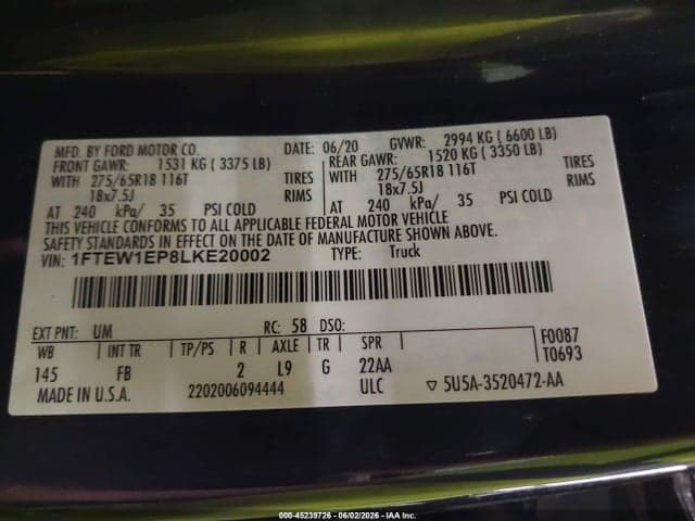 2020 FORD F-150 XLT 9