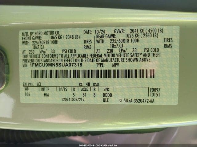 2025 FORD ESCAPE ST-LINE 9