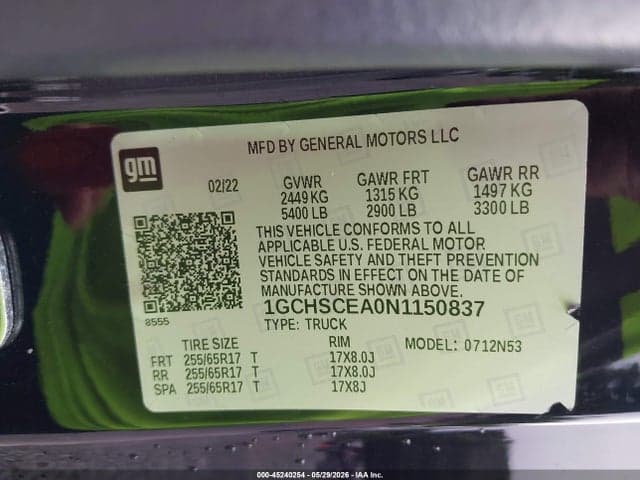 2022 CHEVROLET COLORADO 2WD LONG BOX LT 9
