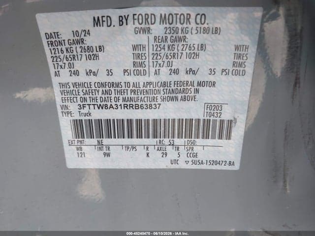 2024 FORD MAVERICK XL 9
