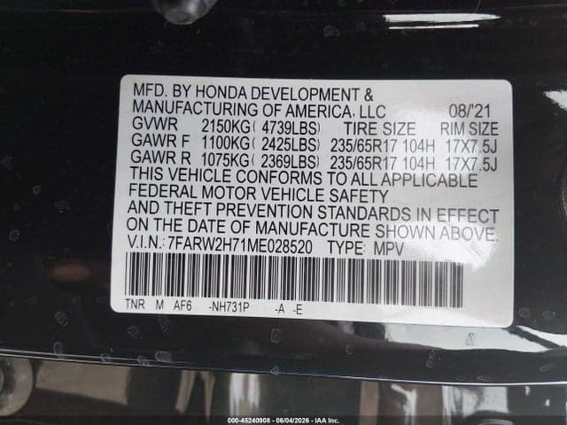 2021 HONDA CR-V AWD SPECIAL EDITION 9