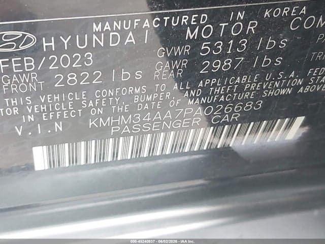 2023 HYUNDAI IONIQ 6 SEL 9