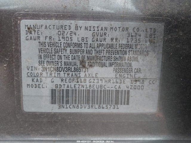 2024 NISSAN VERSA 1.6 S 9