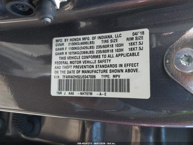 2018 HONDA CR-V EX 9