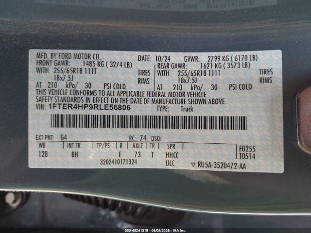 2024 FORD RANGER XLT 9