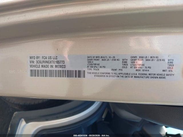 2026 RAM PROMASTER 1500 9