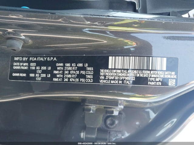 2023 FIAT 500X POP AWD 9