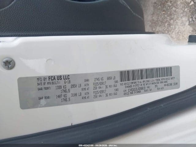 2018 DODGE GRAND CARAVAN GT 9