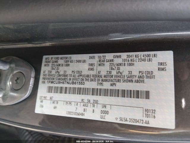 2022 FORD ESCAPE SEL 9