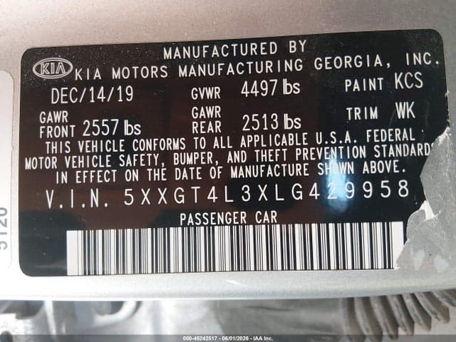 2020 KIA OPTIMA LX 9