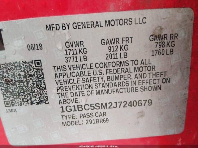 2018 CHEVROLET CRUZE LS AUTO 9