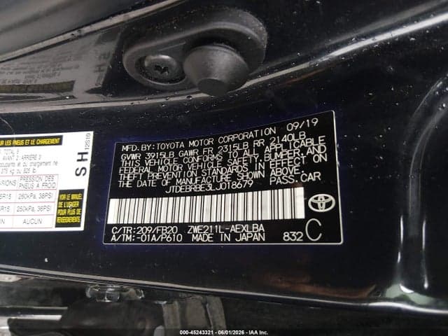 2020 TOYOTA COROLLA HYBRID LE 9