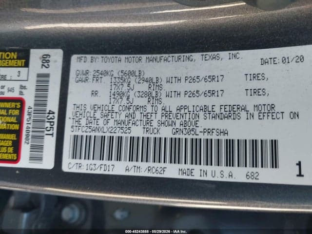 2020 TOYOTA TACOMA TRD SPORT 9