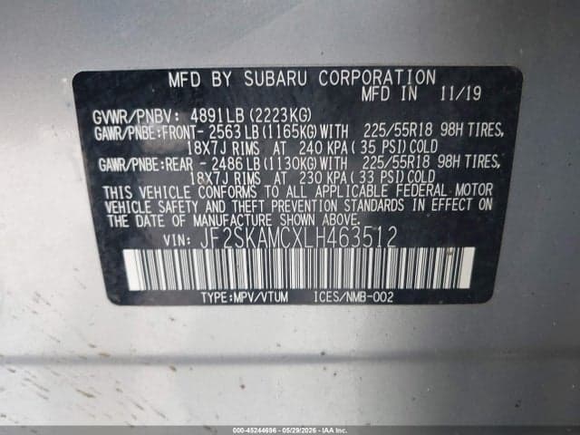 2020 SUBARU FORESTER SPORT 9