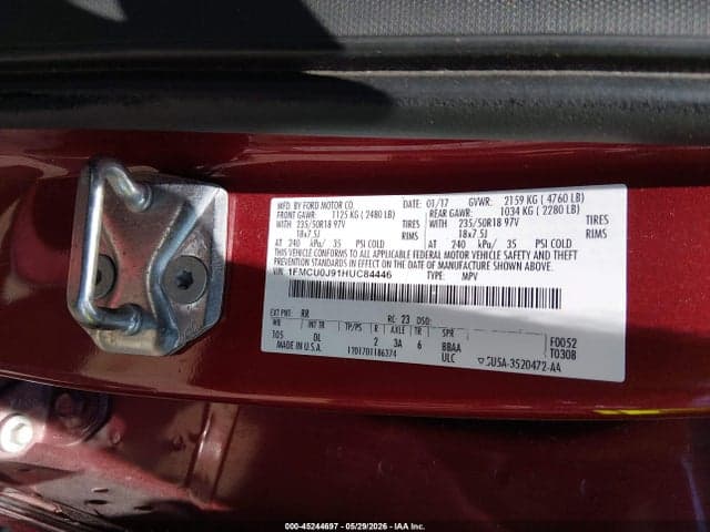 2017 FORD ESCAPE TITANIUM 9