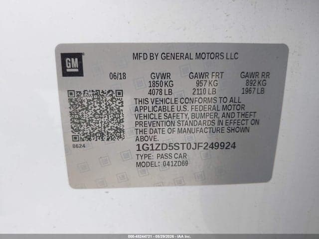 2018 CHEVROLET MALIBU LT 9