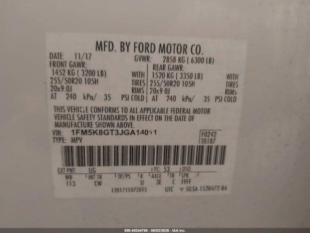 2018 FORD EXPLORER SPORT 9