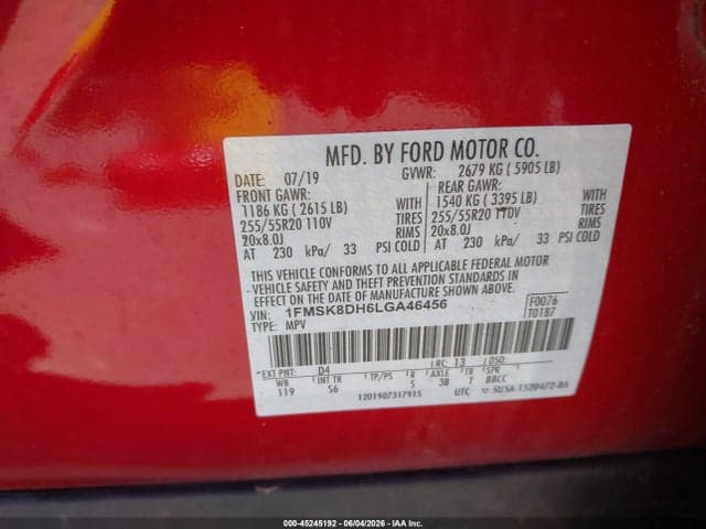 2020 FORD EXPLORER XLT 9