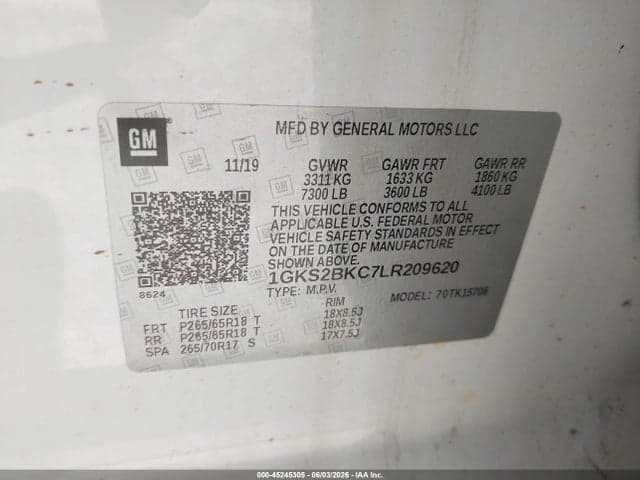 2020 GMC YUKON 4WD SLT 9
