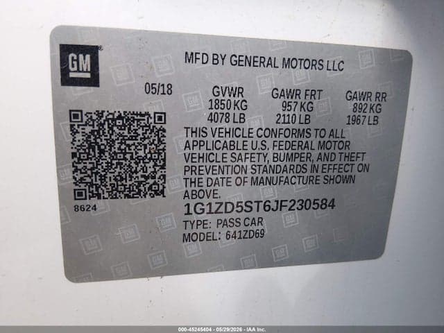 2018 CHEVROLET MALIBU LT 9