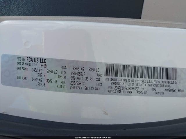 2018 CHRYSLER PACIFICA HYBRID TOURING PLUS 9