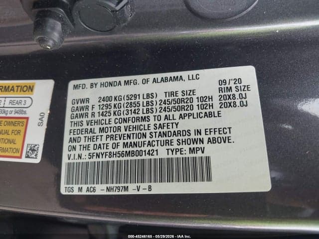 2021 HONDA PASSPORT AWD EX-L 9