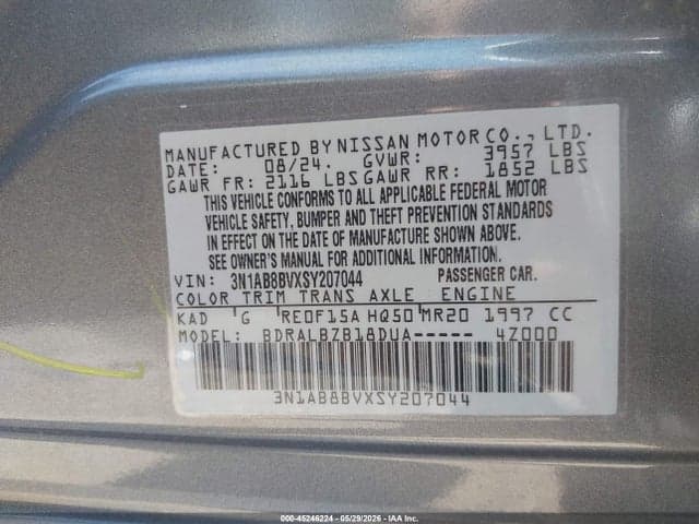 2025 NISSAN SENTRA S 9