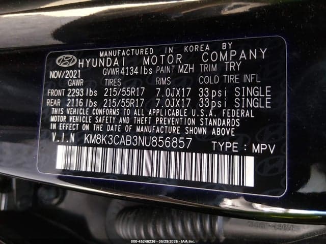 2022 HYUNDAI KONA SEL 9