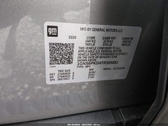 2026 CHEVROLET TAHOE 4WD Z71 9