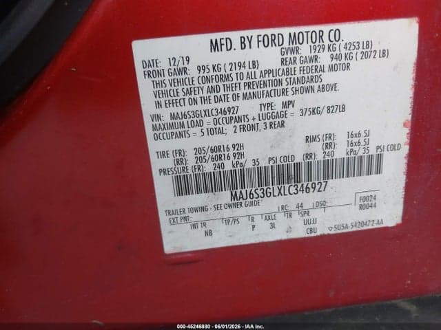 2020 FORD ECOSPORT SE 9