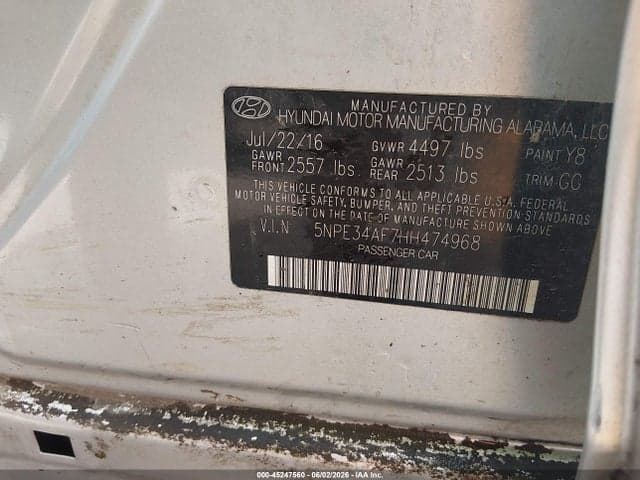 2017 HYUNDAI SONATA SPORT 9