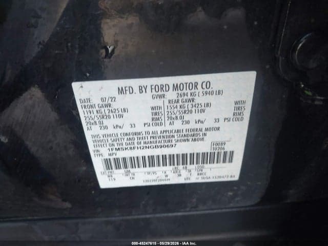 2022 FORD EXPLORER LIMITED 9