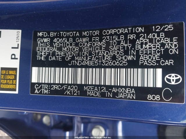 2026 TOYOTA COROLLA SE 9