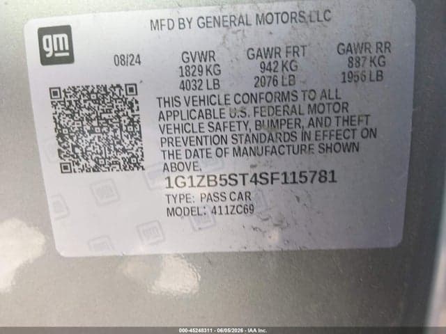 2025 CHEVROLET MALIBU FWD LS 9