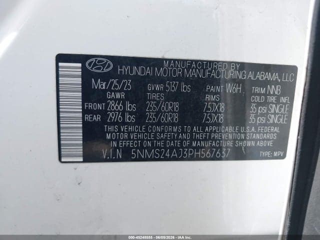 2023 HYUNDAI SANTA FE SEL 9