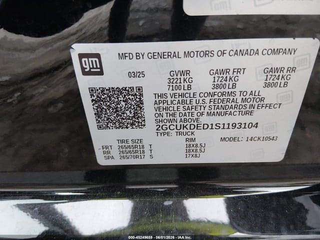 2025 CHEVROLET SILVERADO 1500 4WD STANDARD BED LT 9
